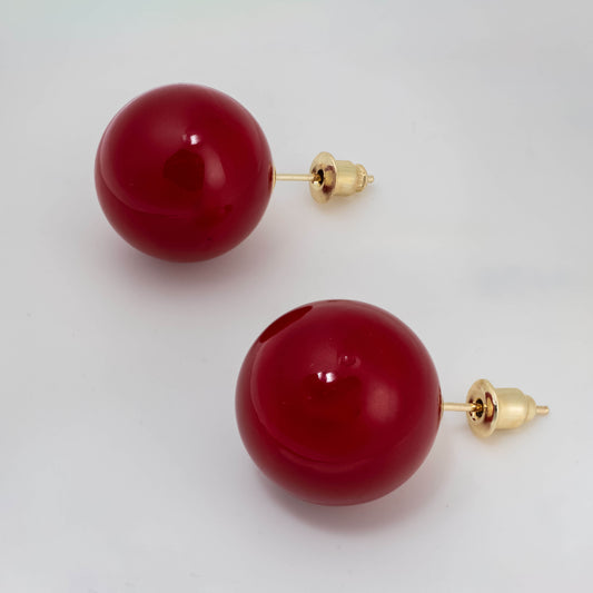 Red bean studs female new 2024 explosive temperament earrings light luxury luxury small high-grade earrings