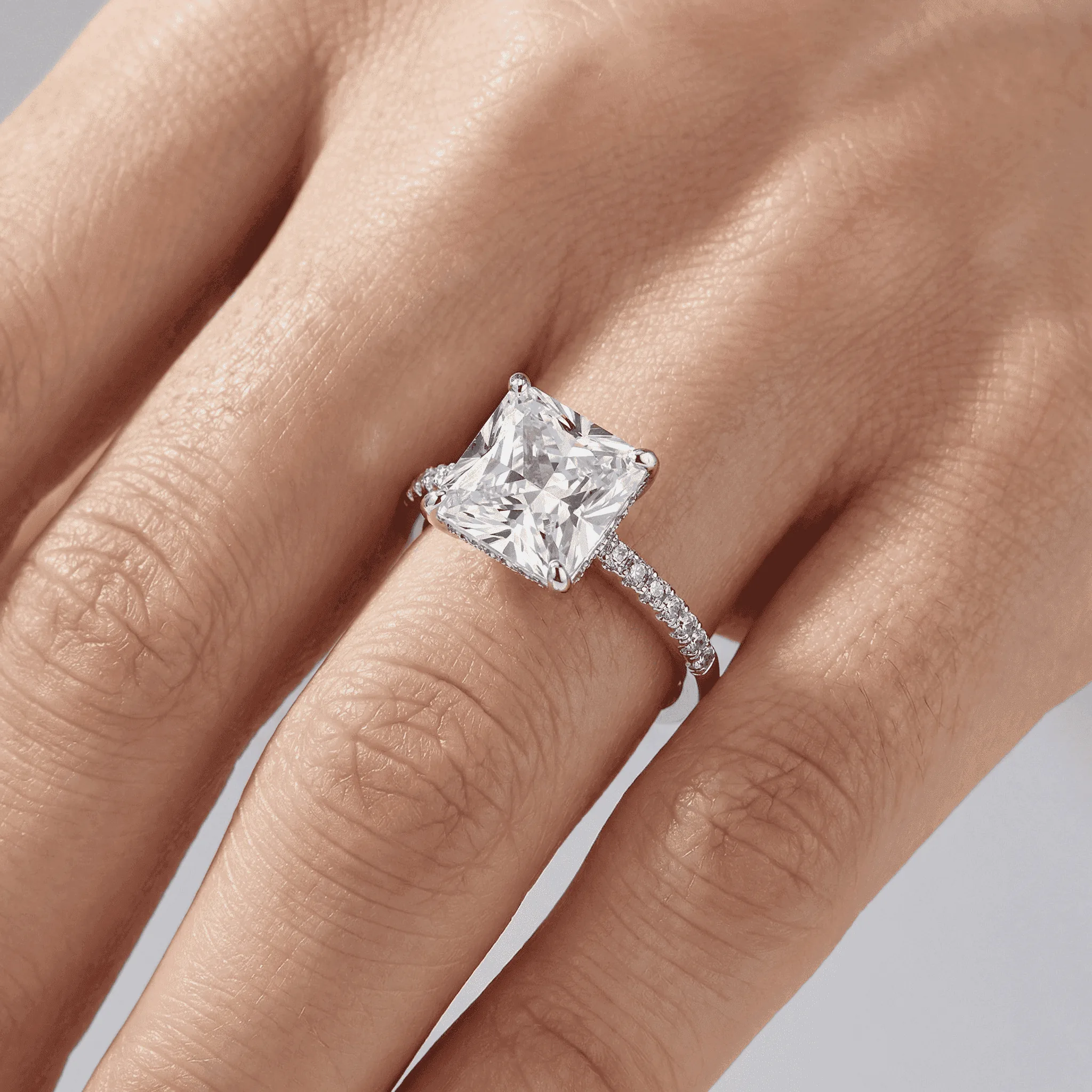 Princess Cut Moissanite Ring